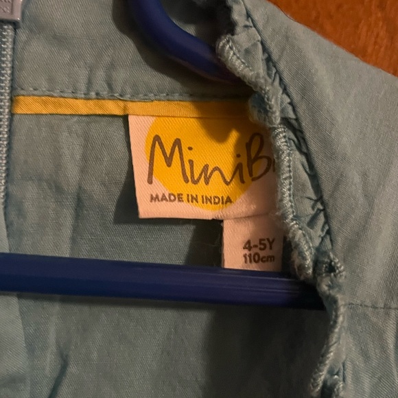 Mini Boden Girls Size 4/5 Year Blue and White Eyelet Dress - Picture 2 of 3